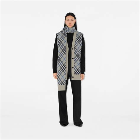 capezza burberry|Check Wool Mohair Blend Cape in Lichen .